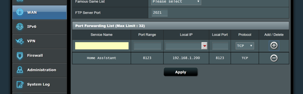 asus-port-forwarding