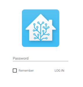 Home Assistant Login Screen