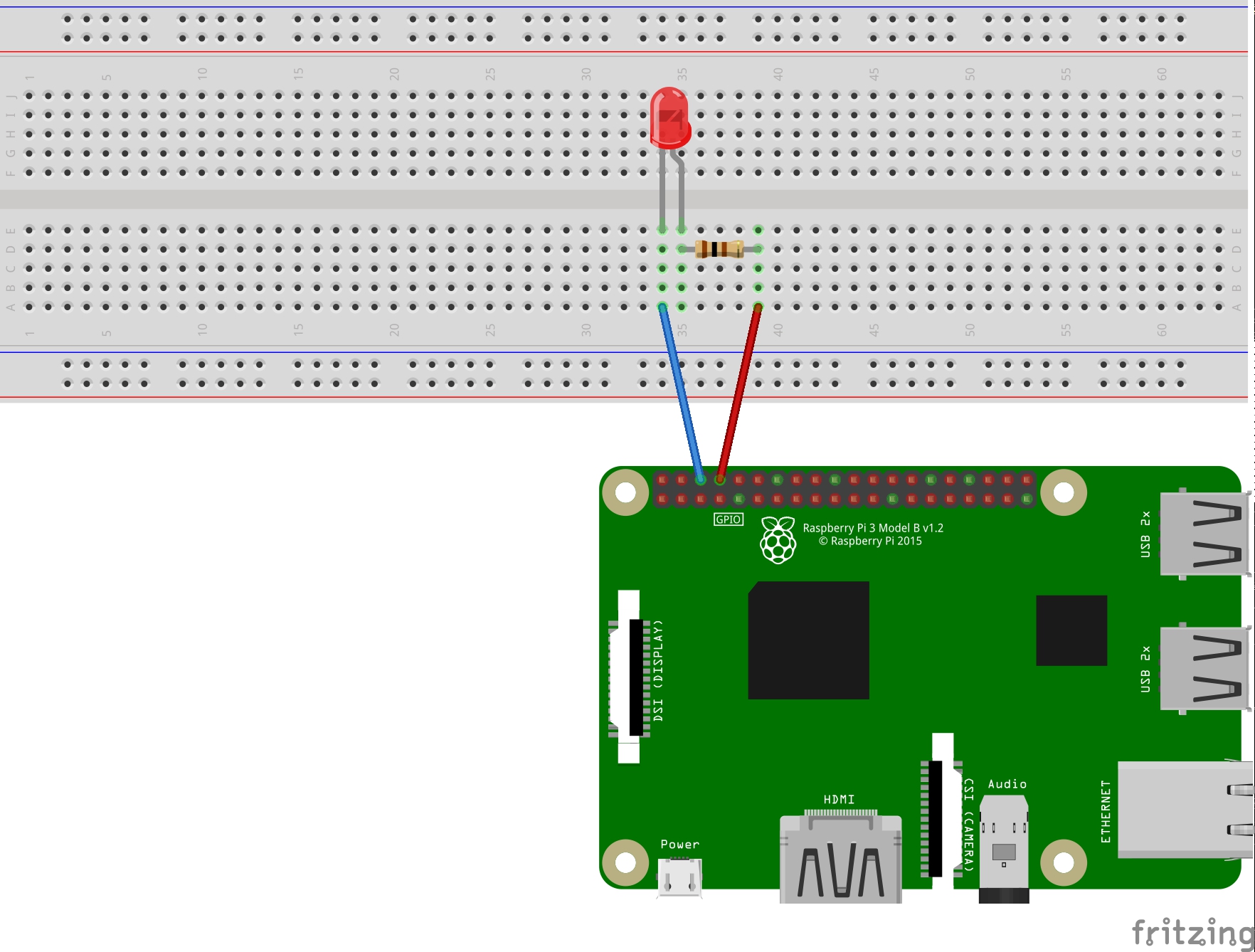 raspberry pi 3 model b led indicators